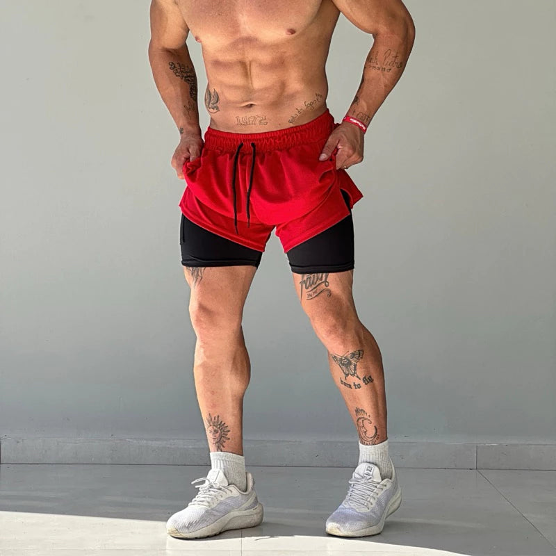 Bermuda Masculina Comfort Fitness 2 em 1 – Ideal para Atividades Físicas