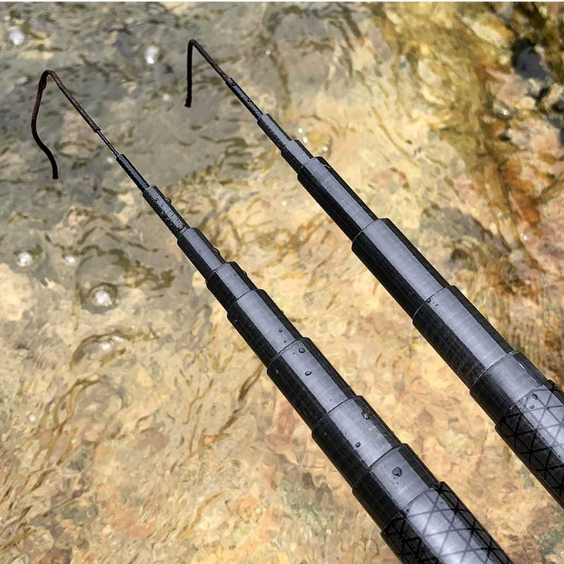Vara de Pesca Fibra de Carbono Telescópica Ultra Leve.