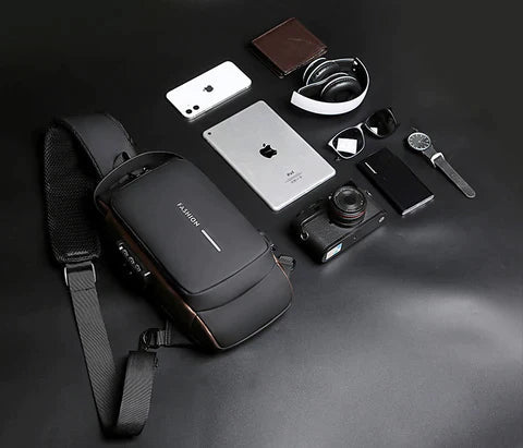Bolsa de Ombro Antifurto com Carregamento USB, a Solução Perfeita.