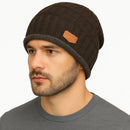 Gorro de Lã Masculino Forrado com Pelúcia para Inverno