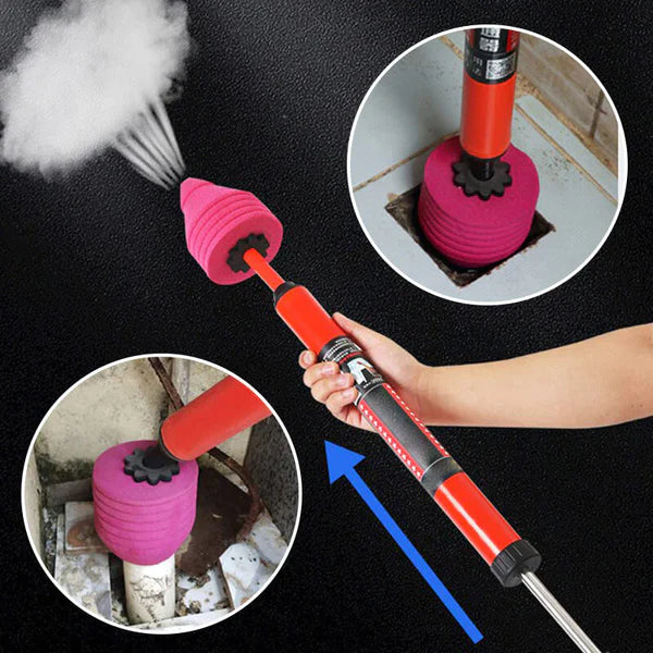 Desentupidor Hidráulico de Alta Pressão Manual | TurboJet | Desentupidor de Bacia de Banheiro.