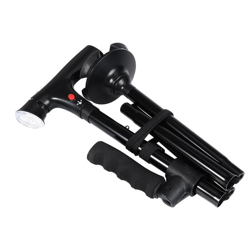Bengala Super Multifuncional Com 4 Pés, para a sua Segurança e Conforto.