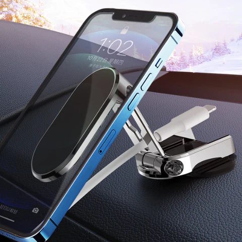 Suporte de Telefone Dobrável de Metal para Carro.