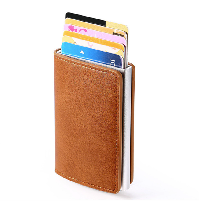 Carteira Inteligente Anti Furto RFID Couro