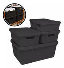 Kit 5 Caixas Organizadoras Multiuso com Tampa