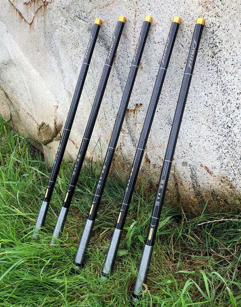 Vara de Pesca Fibra de Carbono Telescópica Ultra Leve.