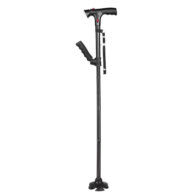 Bengala Super Multifuncional Com 4 Pés, para a sua Segurança e Conforto.