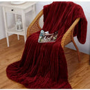 Manta Aveludada Canelada para Cama de Casal