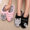 Pantufa Feminina Gato Peluciada para Inverno Antiderrapante