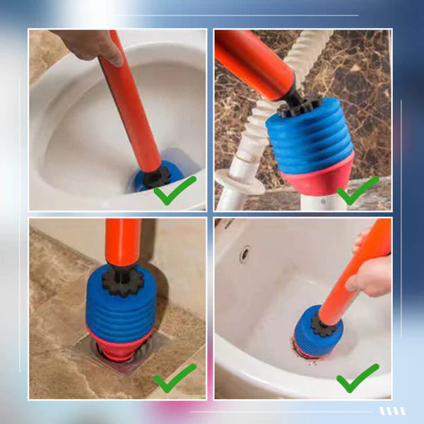 Desentupidor Hidráulico de Alta Pressão Manual | TurboJet | Desentupidor de Bacia de Banheiro.
