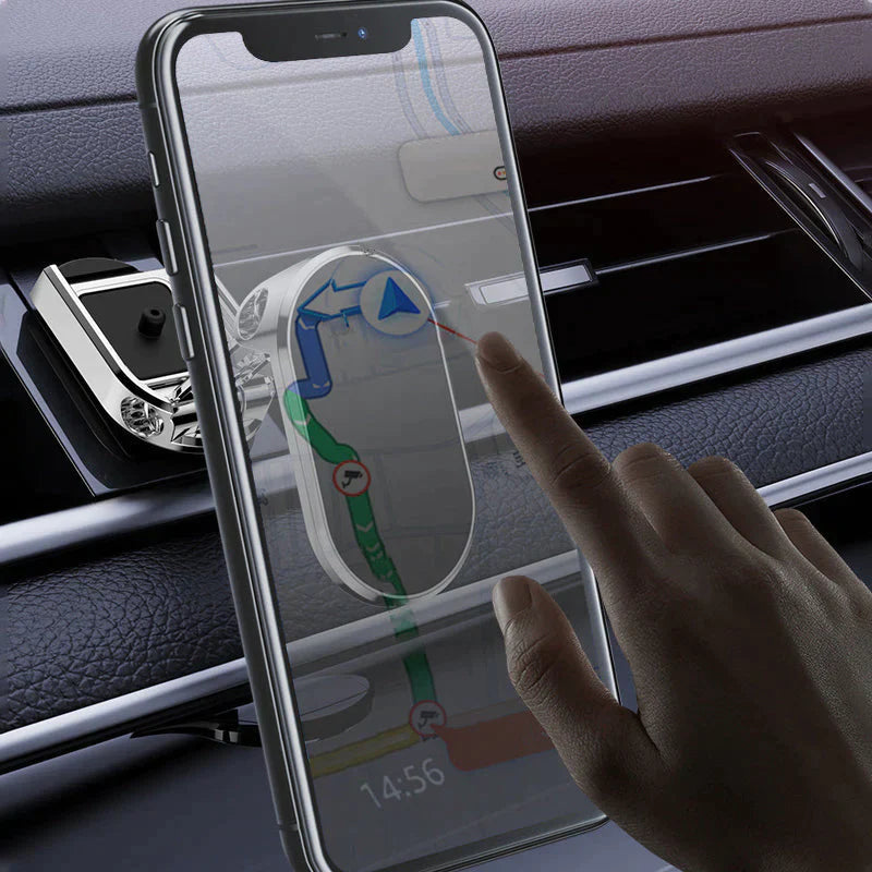 Suporte de Telefone Dobrável de Metal para Carro.