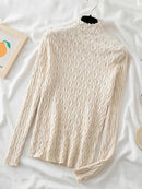 Blusa de Frio de Malha Feminina Gola Alta | ElegantFrost