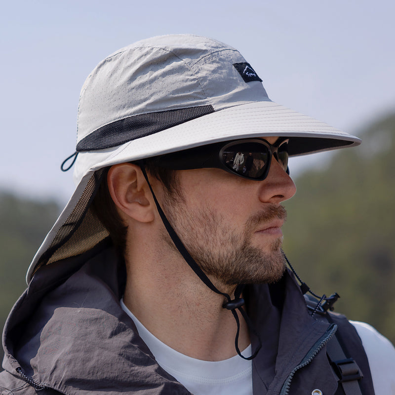 Chapéu para Pesca com Proteção Solar e Respirável.