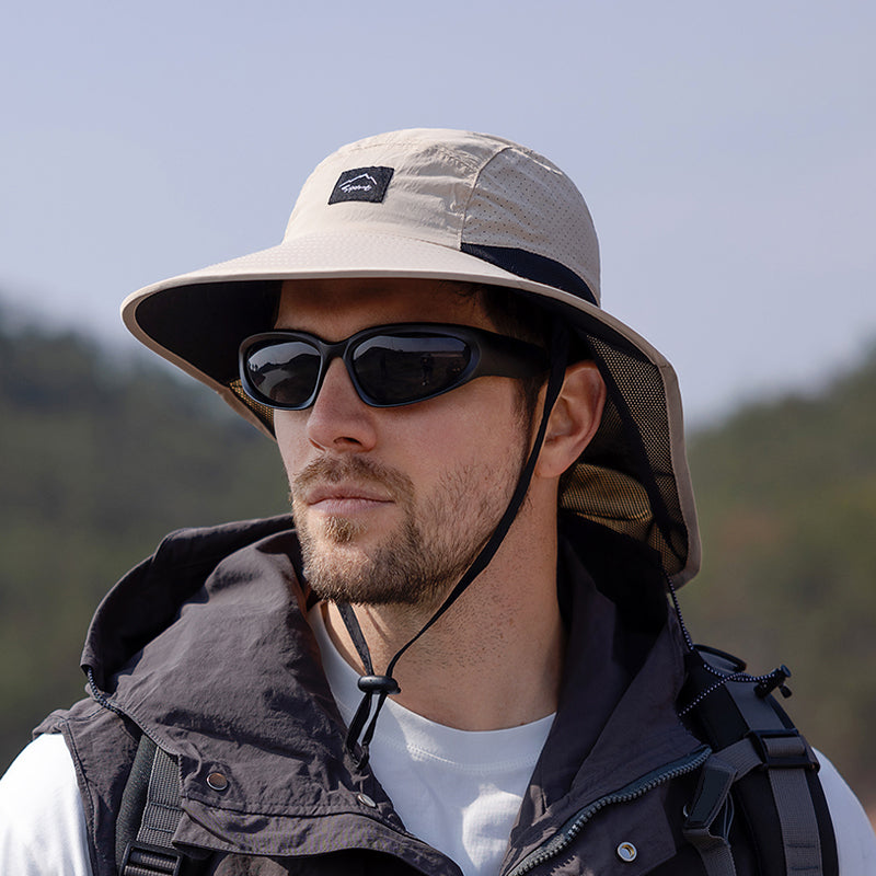 Chapéu para Pesca com Proteção Solar e Respirável.