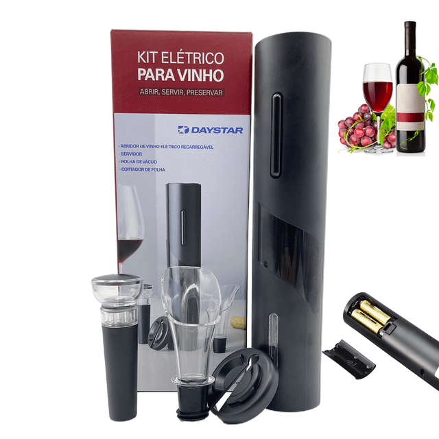 Abridor de Vinho Elétrico Automático, para Você Impressionar, no Momento do Vinho.